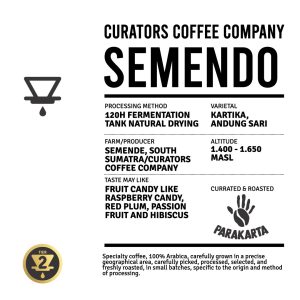 Alternative view of Curators Coffee Company - Semendo - 120H Tank Natural - 150gr - For Filter